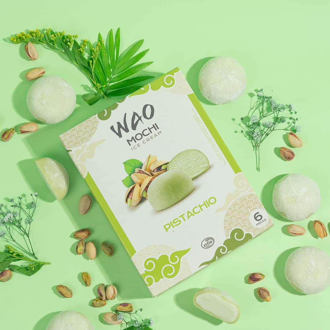 Fotografía de producto de la caja de WaoMochi hecha para la empresa Helados Estiu