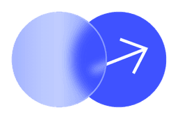 icono de dos circulos con una flecha hacia arriba